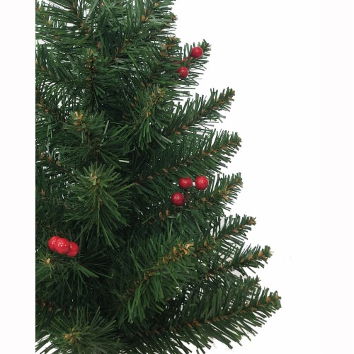 Holiday Home Mini Christmas Tree with Red Berries Perspective: right