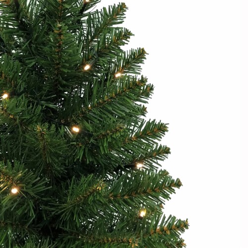 Holiday Home Mini Green Christmas Tree + Lights Perspective: right