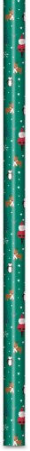 Holiday Home 30" Gift Wrap - Christmas Santa Toon Perspective: right