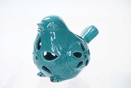 The Joy of Gardening Solar Ceramic Bird Perspective: right