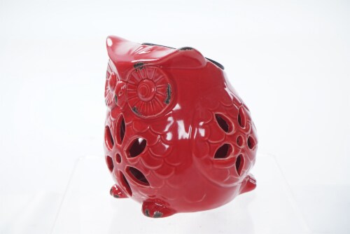 The Joy of Gardening Solar Ceramic Owl Perspective: right