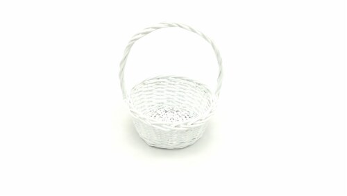 Holiday Home Round Willow Easter Basket - White Perspective: right