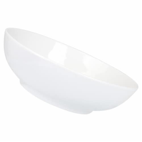 Dash of That Ceramic Low Serve Bowl - White Perspective: right