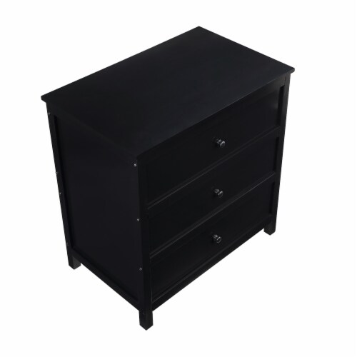 Everyday Living Three Drawer Chest - Black Perspective: right