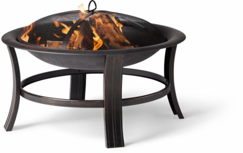 HD Designs Outdoors Round Steel Fire Pit Perspective: right