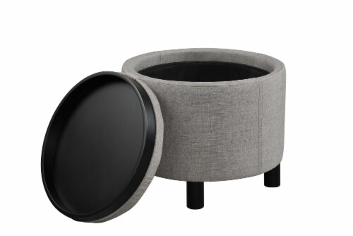 HD Designs Round Ottoman Perspective: right