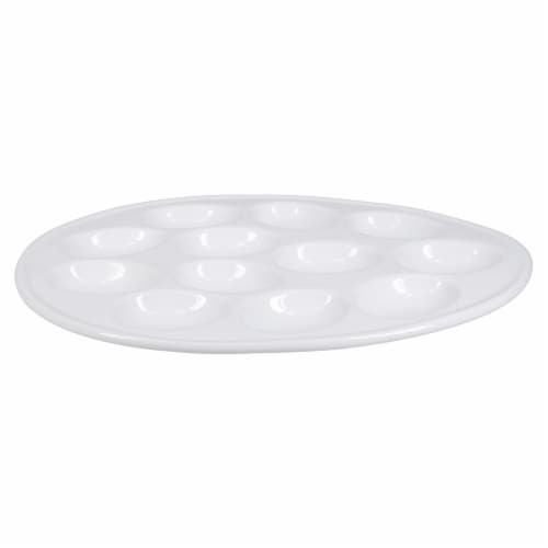 Dash of That™ Oval Egg Plate - White Perspective: right