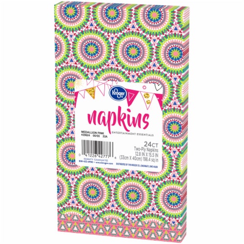 Kroger® Entertainment Essentials Medallion Pink Guest Napkins Perspective: right