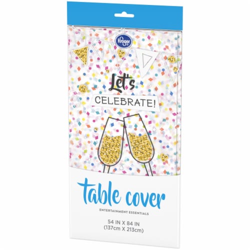 Kroger® Entertainment Essentials Table Cover - Confetti White Perspective: right