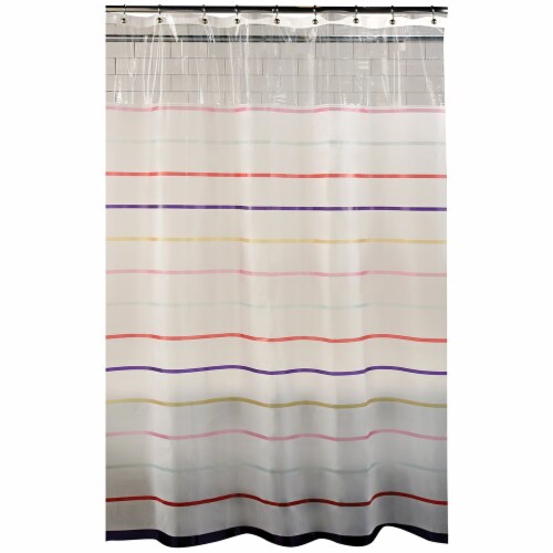 Everyday Living® Peekaboo Stripe PEVA Shower Curtain Perspective: right