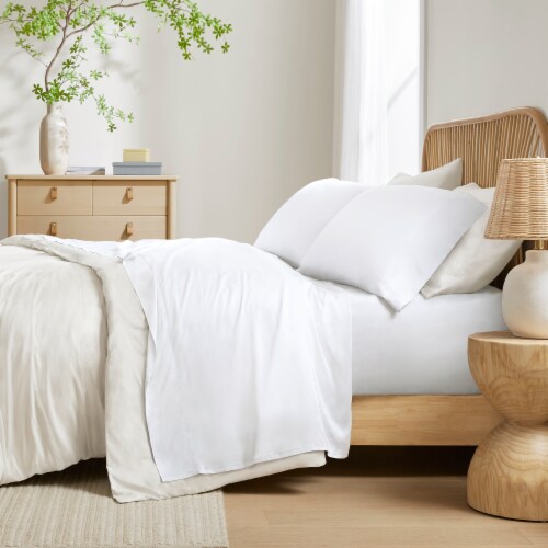 Modavari Home Fashions Pillow Case Set - White Perspective: right