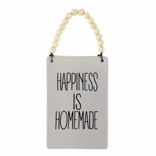 Holiday Home 6 IN Wall Art Ceramic with Beads - Assorted Perspective: right