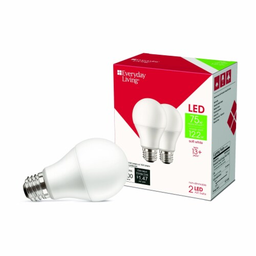 Everyday Living® 12.2-Watt (75-Watt) A21 LED Light Bulbs Perspective: right