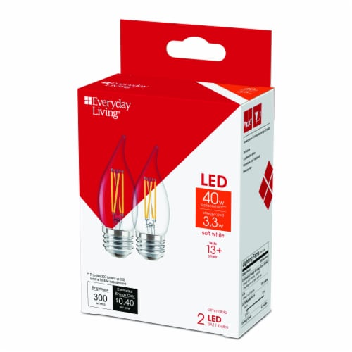 Everyday Living® 3.3-Watt (40-Watt) BA11 LED Light Bulbs Perspective: right