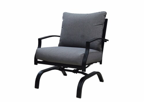 HD Designs Outdoors Cassara Stationary Rocker Sofa Chair - Gray Perspective: right