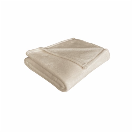 Everyday Living Microplush Throw - Tan Perspective: right
