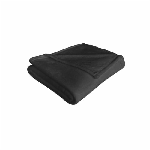 Everyday Living® Microplush Throw - Black Perspective: right