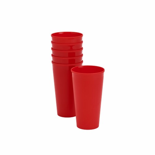 HD Designs Outdoors Acrylic Beverage Dispenser with Cups & Ice - Red Perspective: right