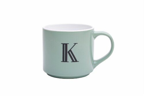 Holiday Home Green Monogram Mug - White Perspective: right