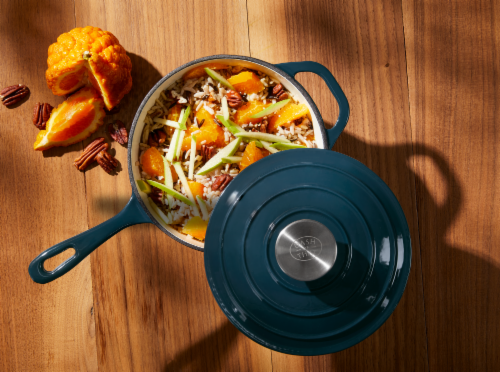 Dash of That Cast Iron Sauce Pot - Blue Perspective: right