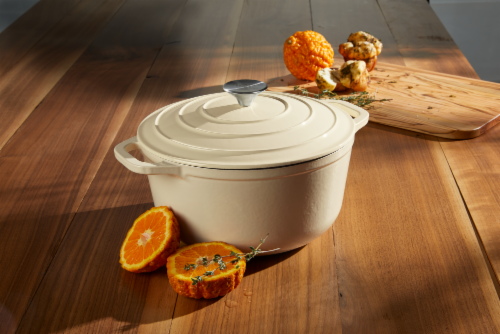 Dash of That Essentials 3 qt Fluted Dutch Oven - White, 3 qt - Kroger