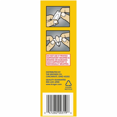 Kroger® Hemorrhoidal Suppositories Perspective: right