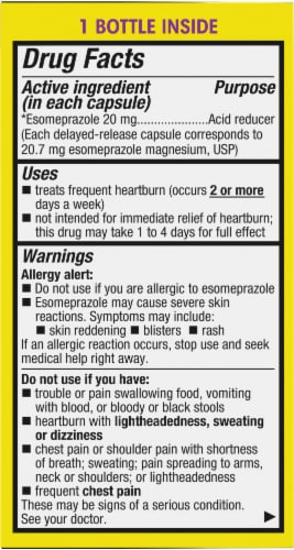 Kroger® Esomeprazole Magnesium Delayed-Release Capsules 20mg Perspective: right