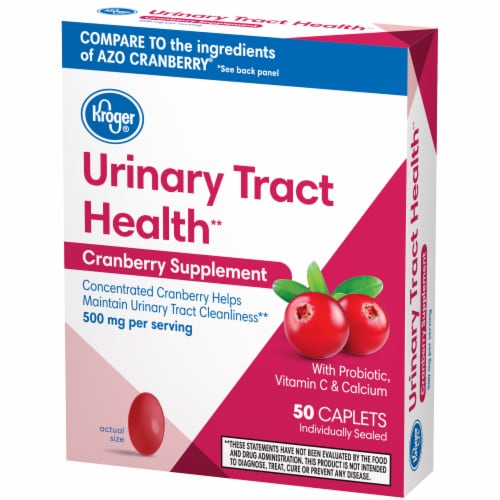 Kroger® Cranberry Urinary Tract Health Supplement Caplets 500mg Perspective: right