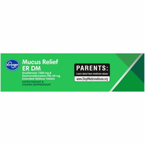 Kroger® Mucus Relief ER DM Expectorant & Cough Tablets Perspective: right