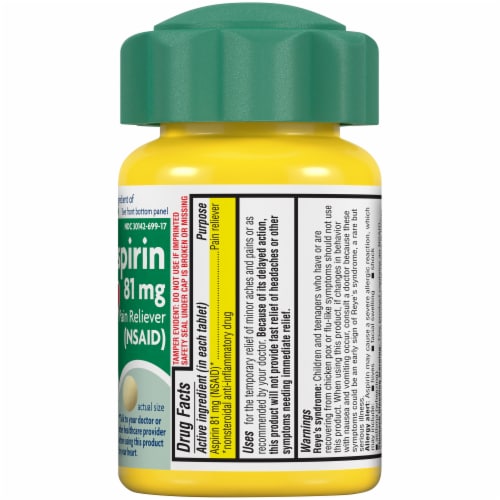 Kroger® Low Dose Coated Aspirin Tablets 81mg Perspective: right