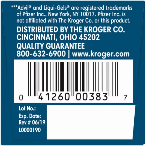 Kroger® Ibuprofen Pain Reliever & Fever Reducer Softgels 200mg Perspective: right