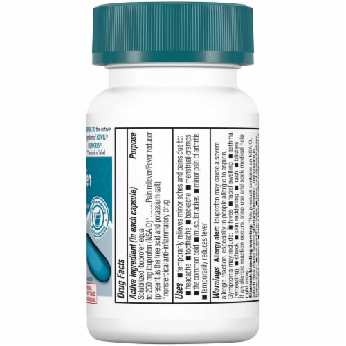 Kroger® Ibuprofen Pain Reliever & Fever Reducer Softgels 200mg Perspective: right