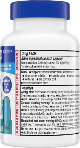 Kroger® Naproxen Sodium Pain Reliever & Fever Reducer Capsules 220mg Perspective: right