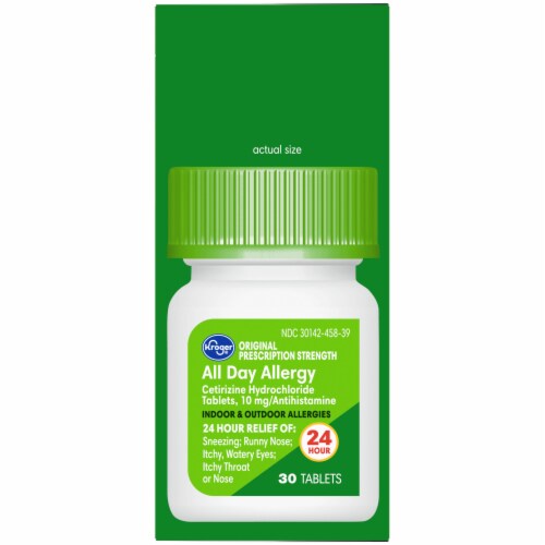 Kroger® All Day Allergy Antihistamine Tablets 10mg Perspective: right