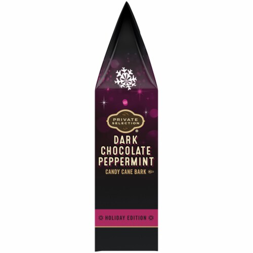 Private Selection® Dark Chocolate Peppermint Bark Holiday Candy Bar Perspective: right