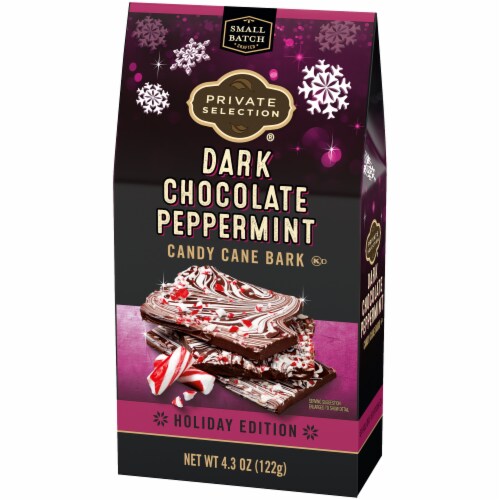 Private Selection® Dark Chocolate Peppermint Bark Holiday Candy Bar Perspective: right
