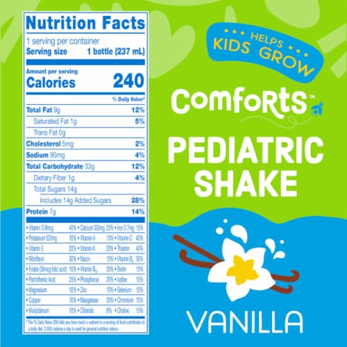 Comforts™ Vanilla Pediatric Nutritional Shake Drink Perspective: right