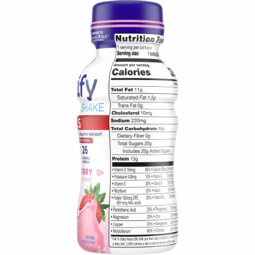 Kroger® Fortify Plus Strawberry Nutrition Shake Perspective: right