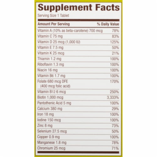 Kroger® Women's Multivitamin Tablets Perspective: right