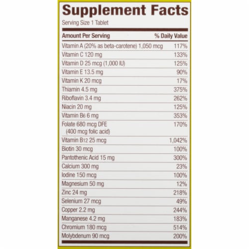Kroger® Women's 50+ One Daily Complete Mutlivitamin Tablets Perspective: right