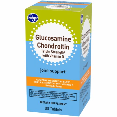Kroger® Glucosamine Chondroitin Triple Strength with Vitamin D Tablets Perspective: right