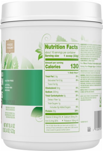 Simple Truth™ Plant-Based Chocolate Protein & Greens Protein Powder, 18 ...