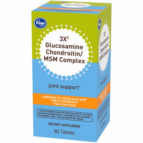 Kroger® 3X Glucosamine Chondroitin/MSM Complex Tablets Perspective: right