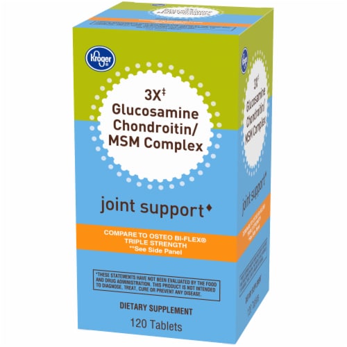 Kroger® 3X Glucosamine Chondroitin/MSM Complex Joint Support Tablets Perspective: right