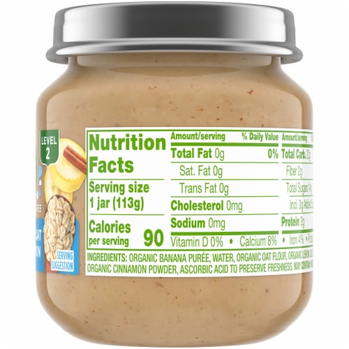 Simple Truth Organic® Banana Oat & Cinnamon Stage 2 Baby Food Perspective: right
