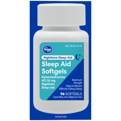 Kroger® Nighttime Sleep Aid Softgels 50mg Perspective: right