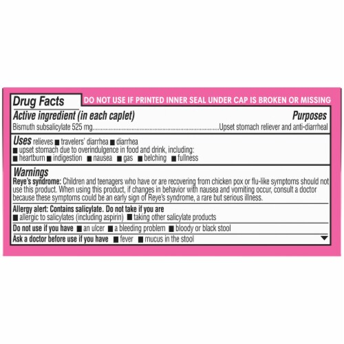Kroger® Ultra Strength Stomach Relief Caplets Perspective: right