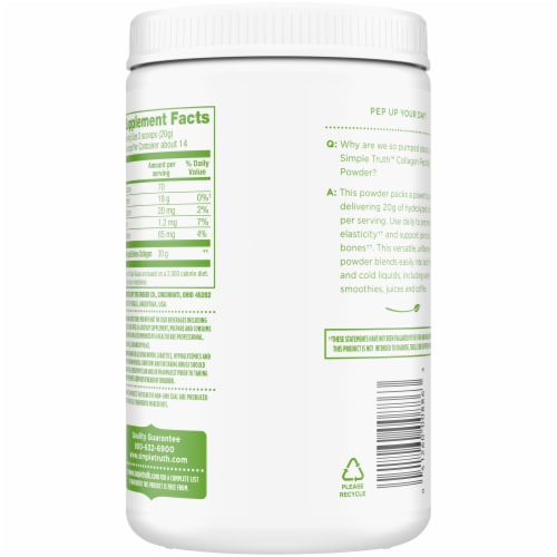 Simple Truth™ Unflavored Collagen Peptides Dietary Supplement Powder Perspective: right