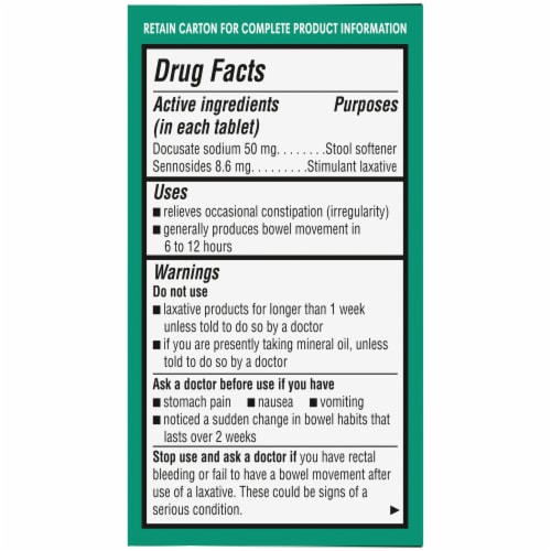 Kroger® Stool Softener + Stimulant Laxative Tablets Perspective: right