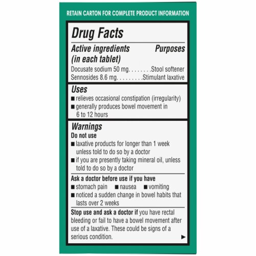 Kroger® Stool Softener + Stimulant Laxative Tablets Perspective: right